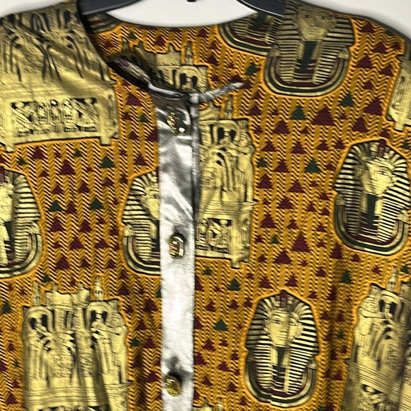 VINTAGE 3K FASHION Womens Multi Printed Button Front Top Jacket Size OS - Picture 3 of 8